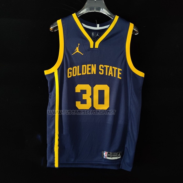 Camiseta Stephen Curry NO 30 Golden State Warriors Statement 2022-23 Azul